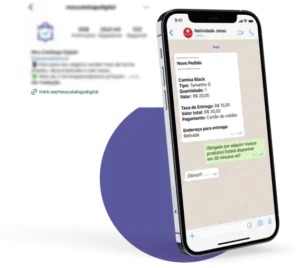 No Meu Catálogo Digital você cria uma página com seus produtos ou serviços, e o cliente faz o pedido que chega pronto e organizado no Whatapp cadastrado